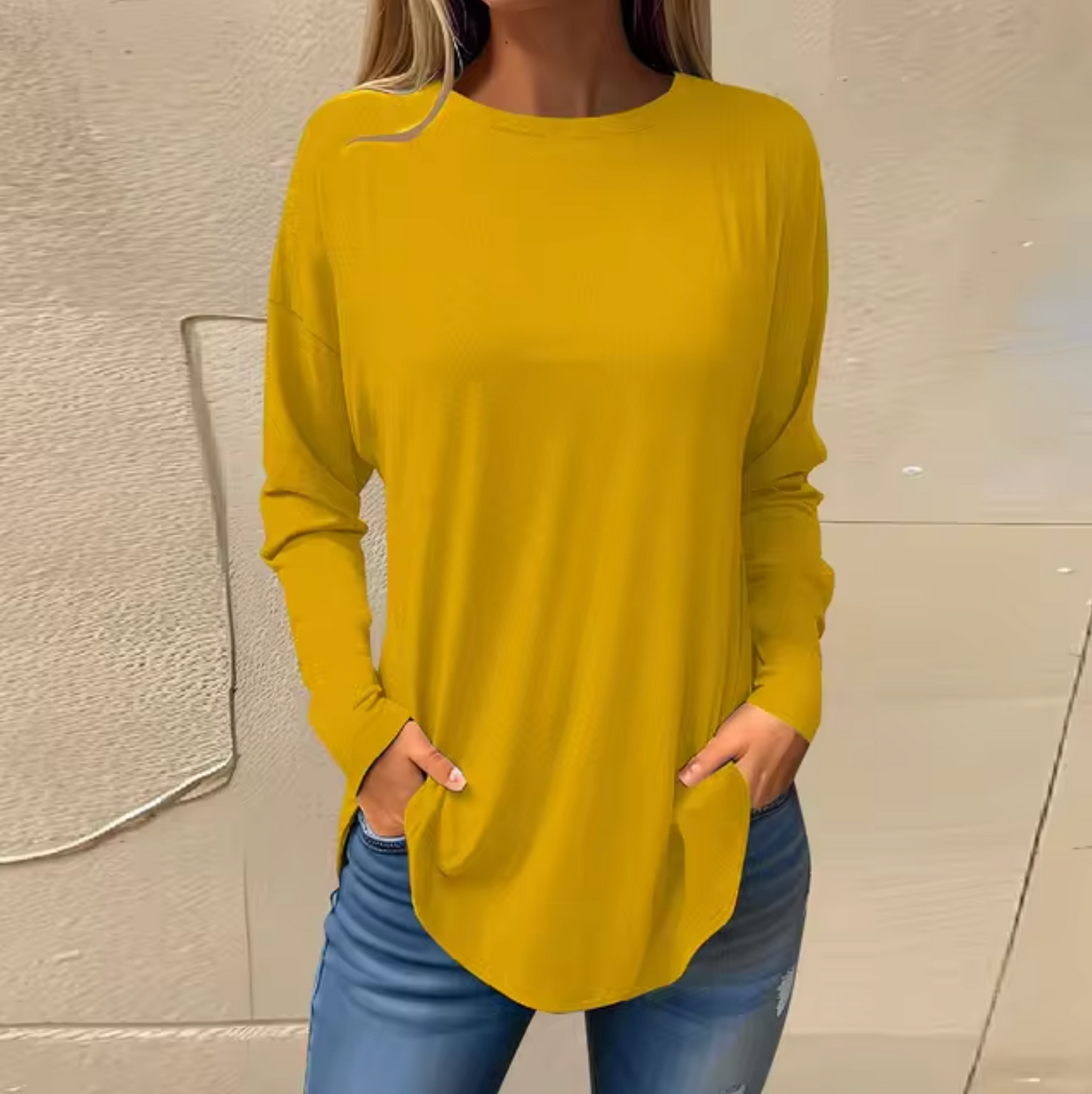 Jersey Cuello Redondo Algodón Suave