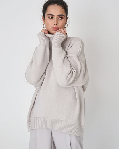 Blusa Punto Grande Cuello Alto Abultado