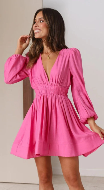 Vestido Fiesta Escote Profundo Mini