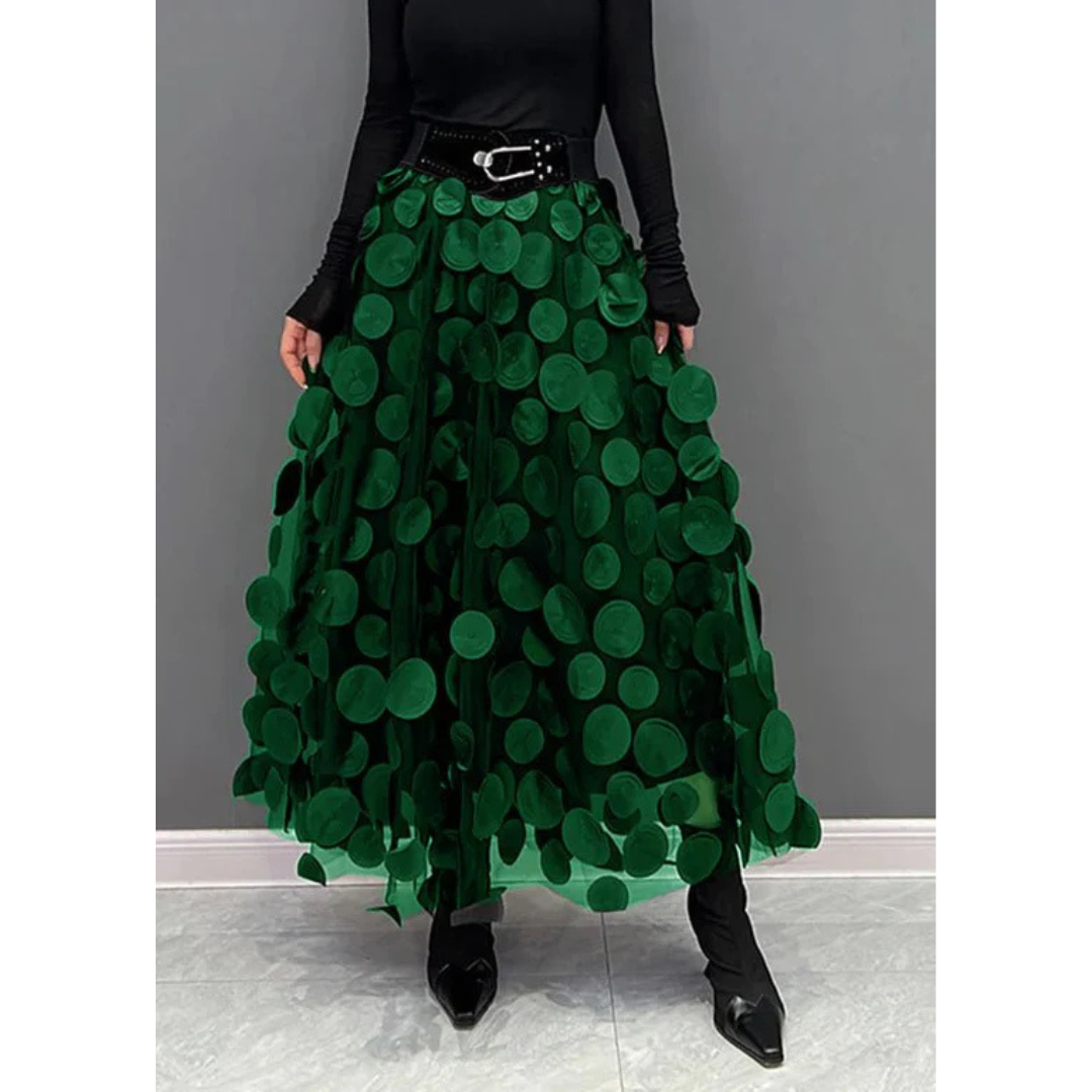 Falda Maxi Retro Estampado Floral Mujer