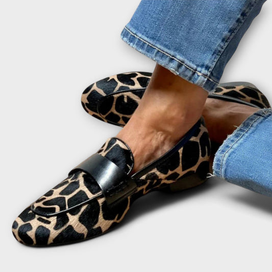 Mocasines Leopardo Elegantes Mujer - Vestiria