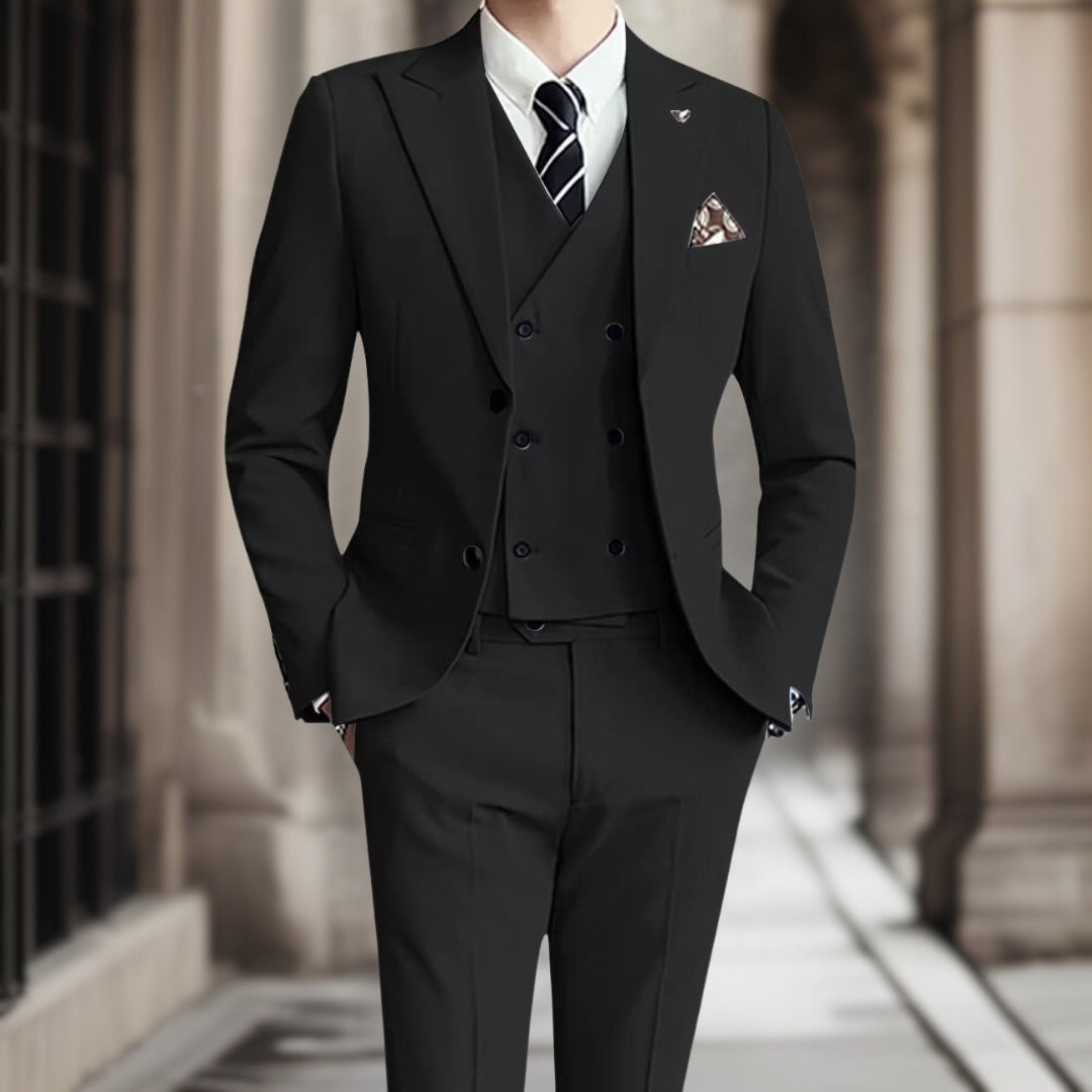 Traje de Novio Clásico 3 Piezas Elegante - Vestiria