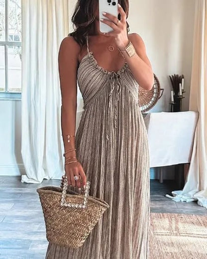 Vestido ligero de verano con estampado floral fresco y elegante
