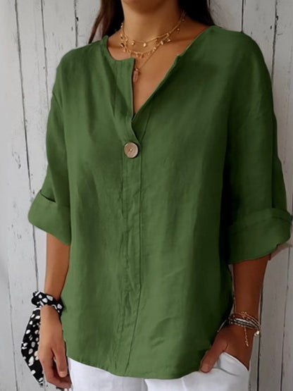 Blusa suave y elegante con escote en V