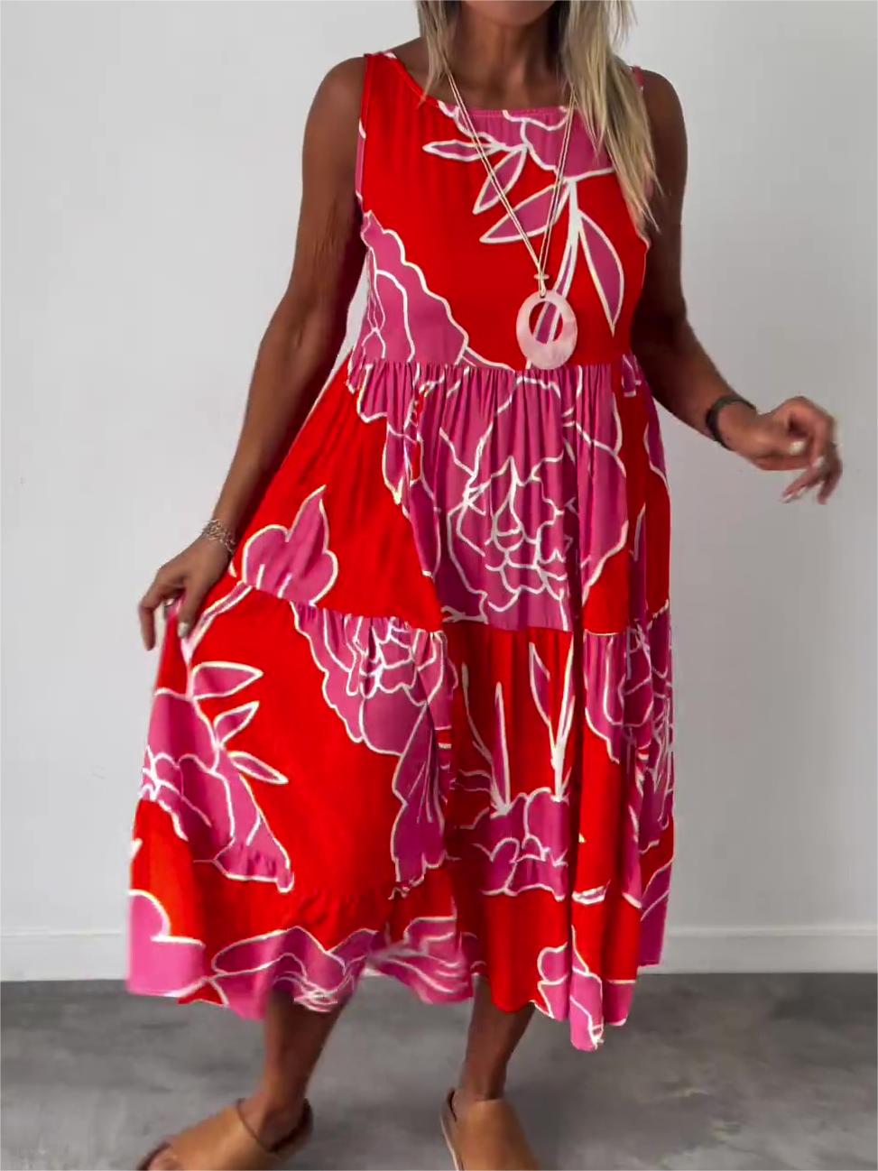 Vestido Florido Estampado Mujer