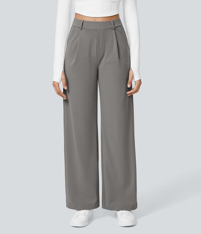 Pantalones Mujer Cintura Alta Ancha - Vestiria