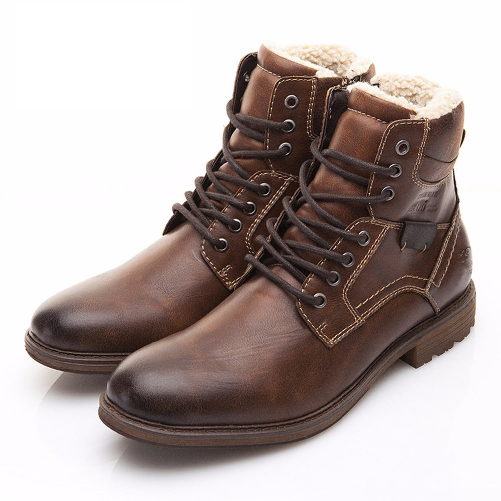 Botas Hombre Cuero Invierno Robusto