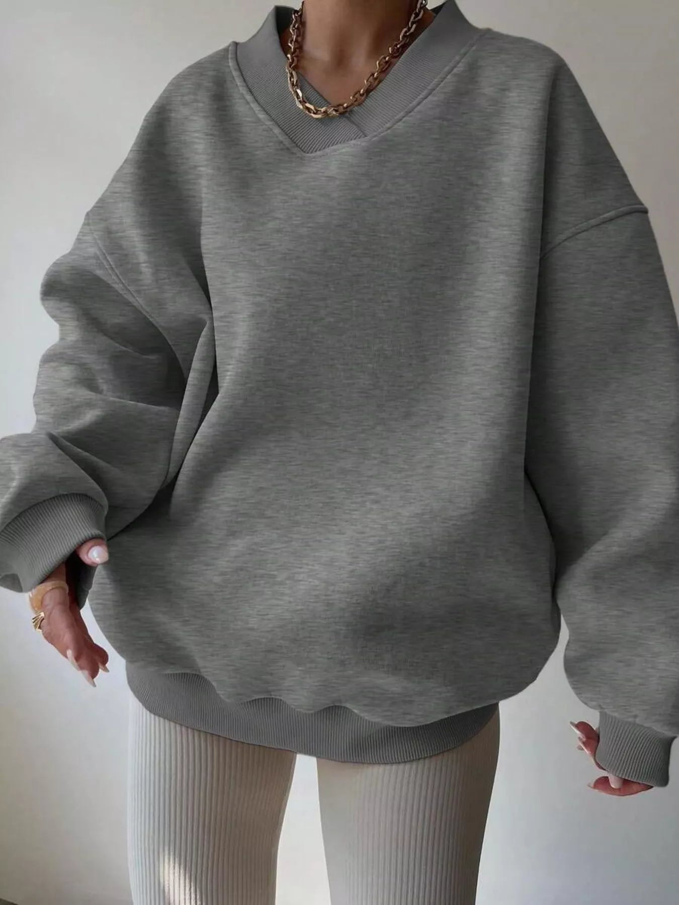 Sudadera Grande Manga Larga Mujer