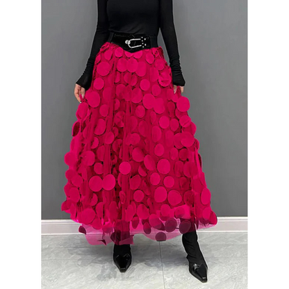 Falda Maxi Retro Estampado Floral Mujer