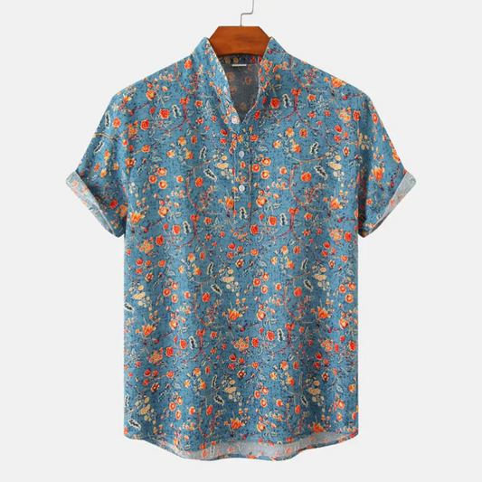Camisa Hombre Estampado Verano Elegante - Vestiria
