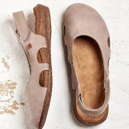 Sandalias Mujer Cuero Cerradas Confortables