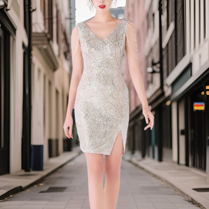 Vestido Corto Brillo Fiesta