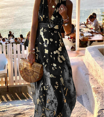 Vestido Fiesta Cómodo Cuello Pico