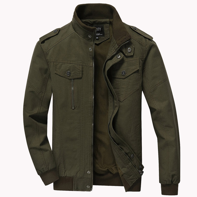 Chaqueta Hombre Algodón Militar Casual