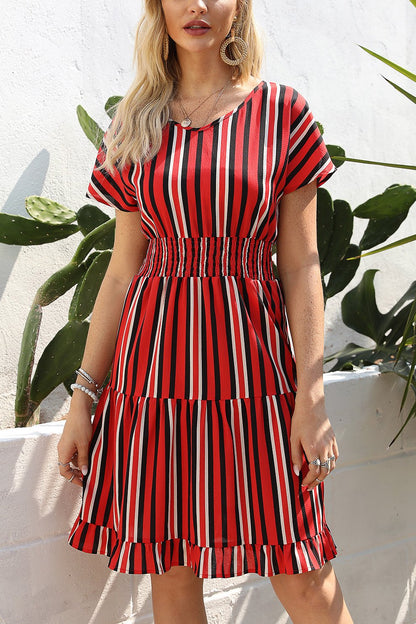 Vestido Rayas Mini Elástico
