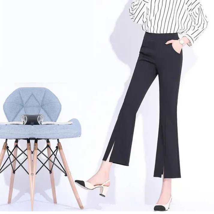 Pantalón Ancho Talle Alto Mujer Elegante