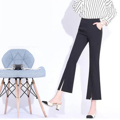 Pantalón Ancho Talle Alto Mujer Elegante