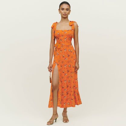 Vestido Largo Elegante con Escote Sencillo