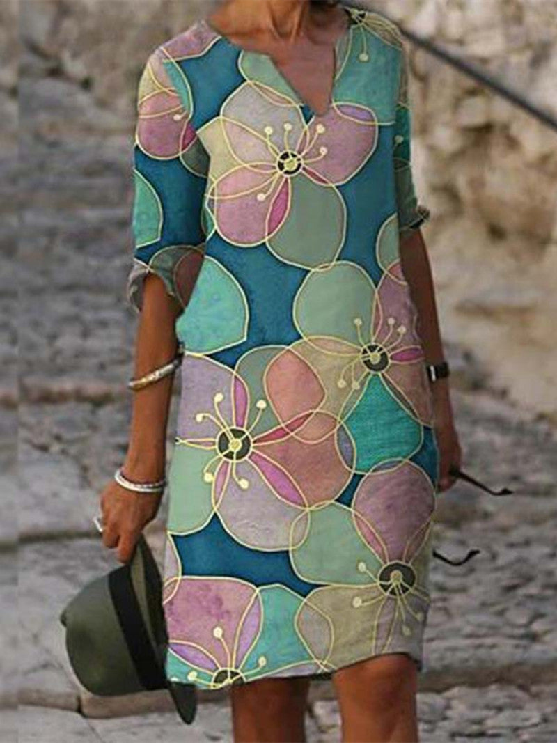 Vestido Floral Estilo Primavera