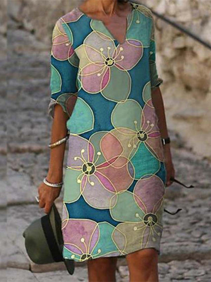 Vestido Floral Estilo Primavera