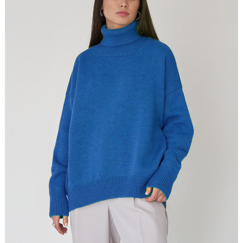 Blusa Punto Grande Cuello Alto Abultado