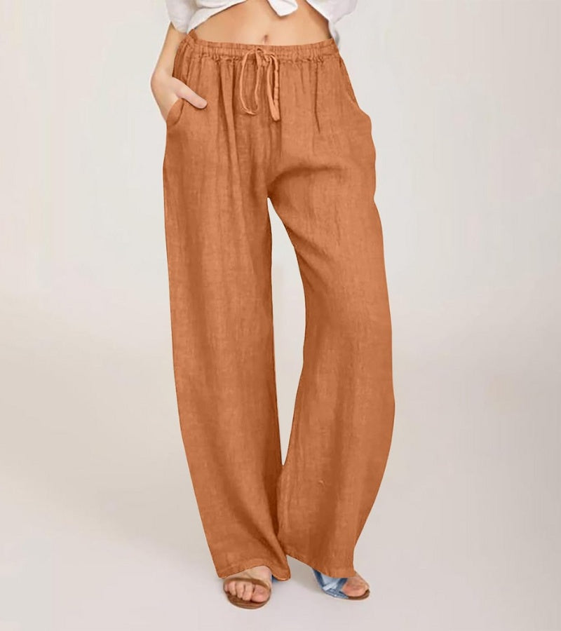 Pantalones Mujer Cintura Alta y Rectos Ligeros - Vestiria