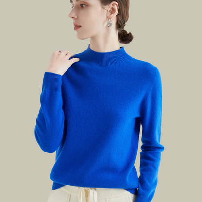 Jersey Mujer Lana Merino Cuello Alto Abrigado