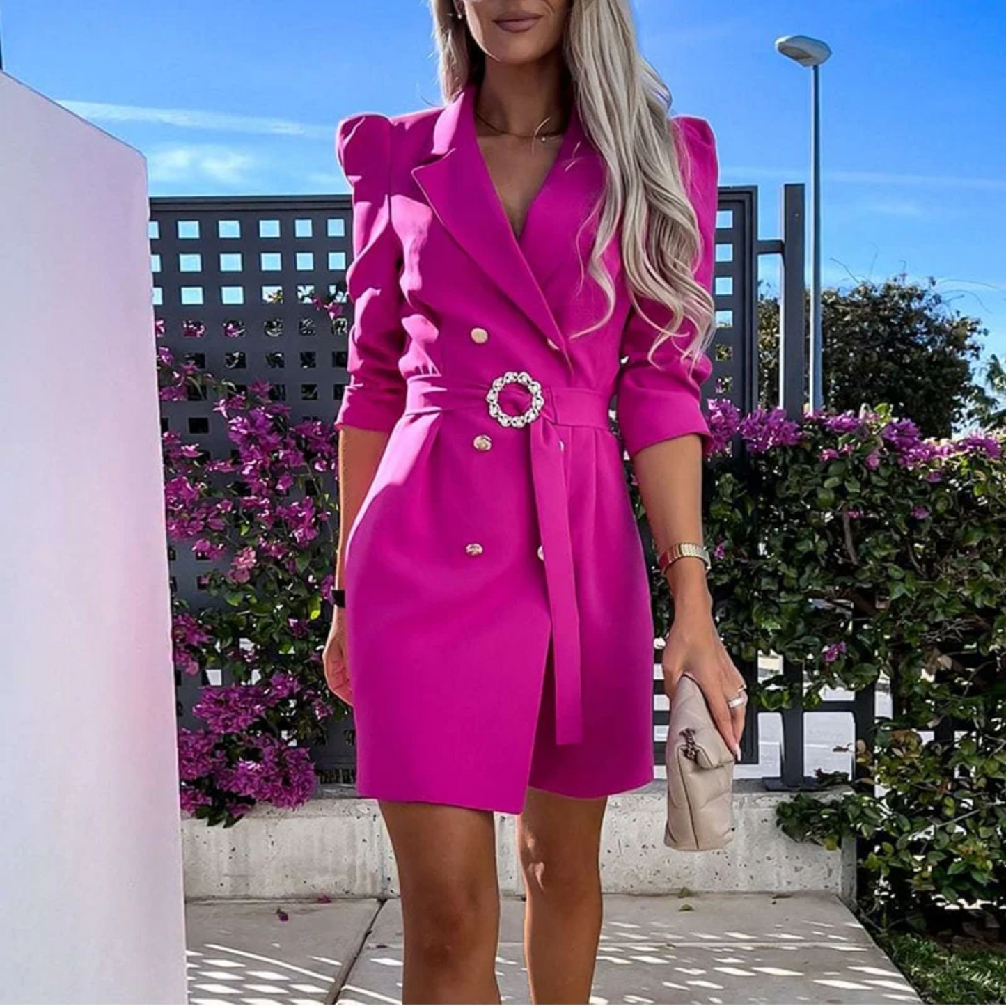 Vestido Chaqueta Mujer Elegante Corte Ajustado