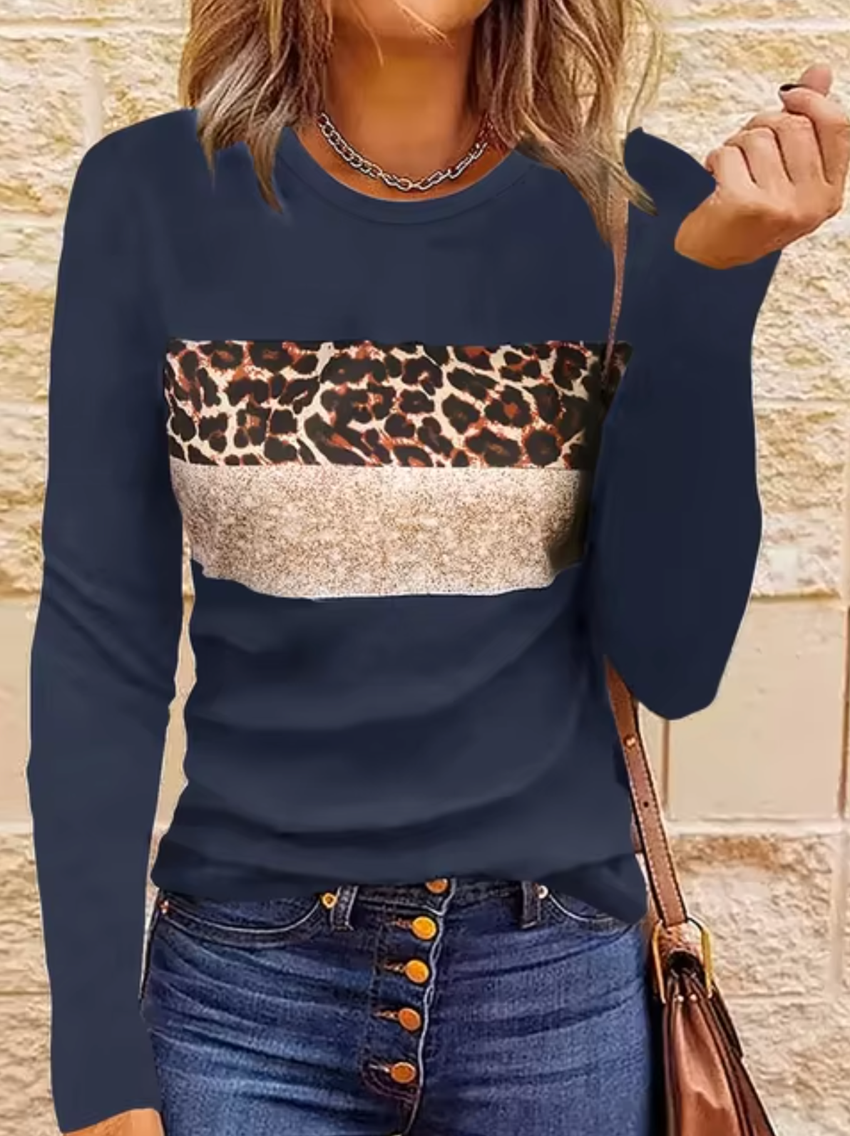 Camiseta Leopardo Mujer Manga Larga