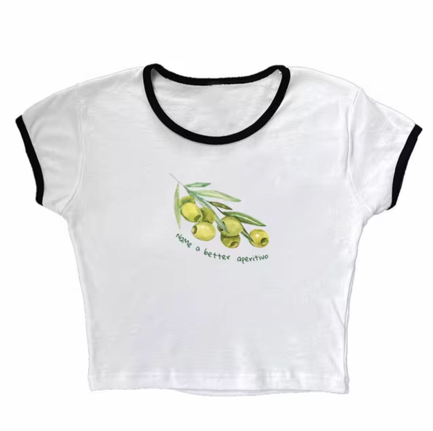 Top Camiseta Oliva Estilo Militar