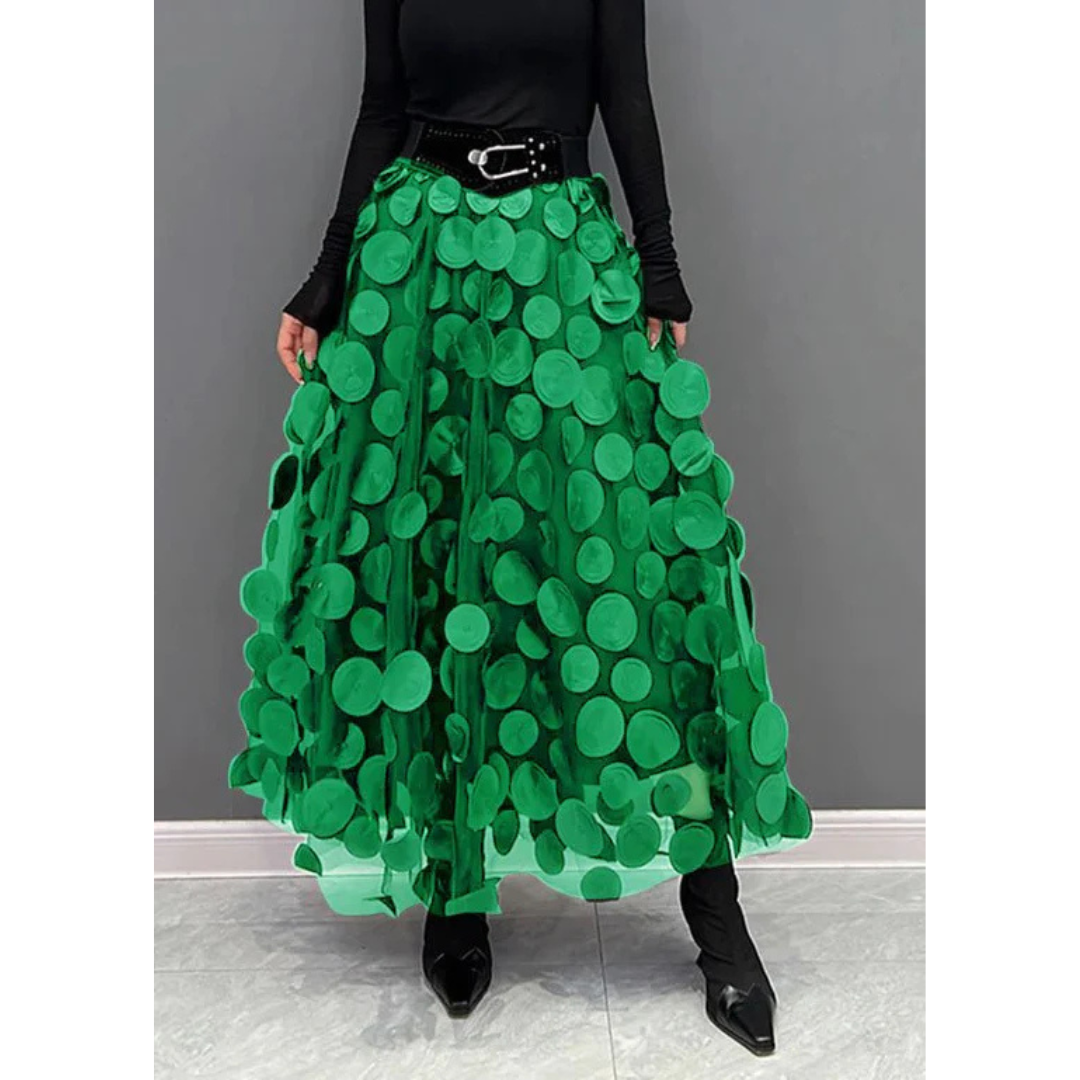 Falda Maxi Retro Estampado Floral Mujer