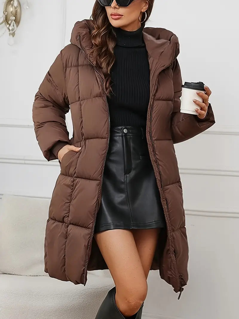 Abrigo Plumífero Capucha Largo Invierno - Vestiria