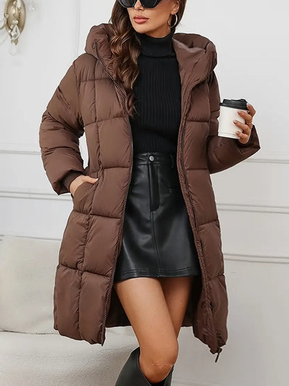 Abrigo Plumífero Capucha Largo Invierno - Vestiria