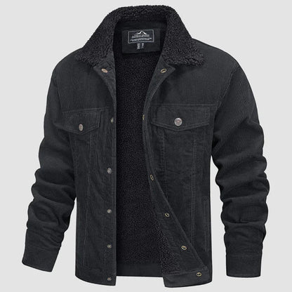 Chaqueta Pana Hombre Forro Sherpa Cálido