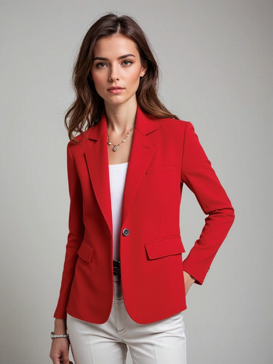 Chaquetón ajustado con solapas elegantes - Vestiria