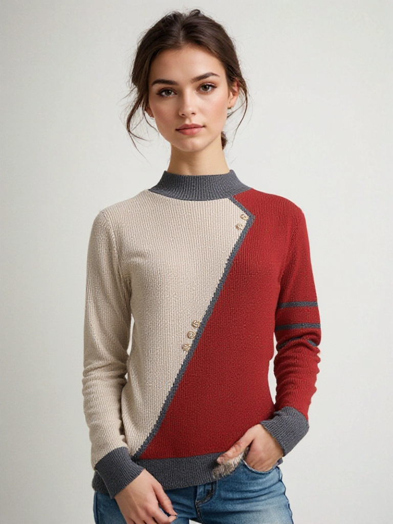 Sudadera de punto colorida y cómoda VELINA - Vestiria