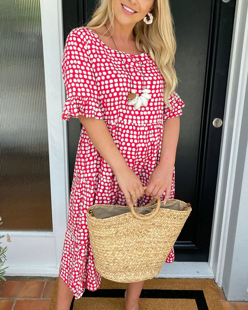 Vestido Midi Flores Elegante Verano