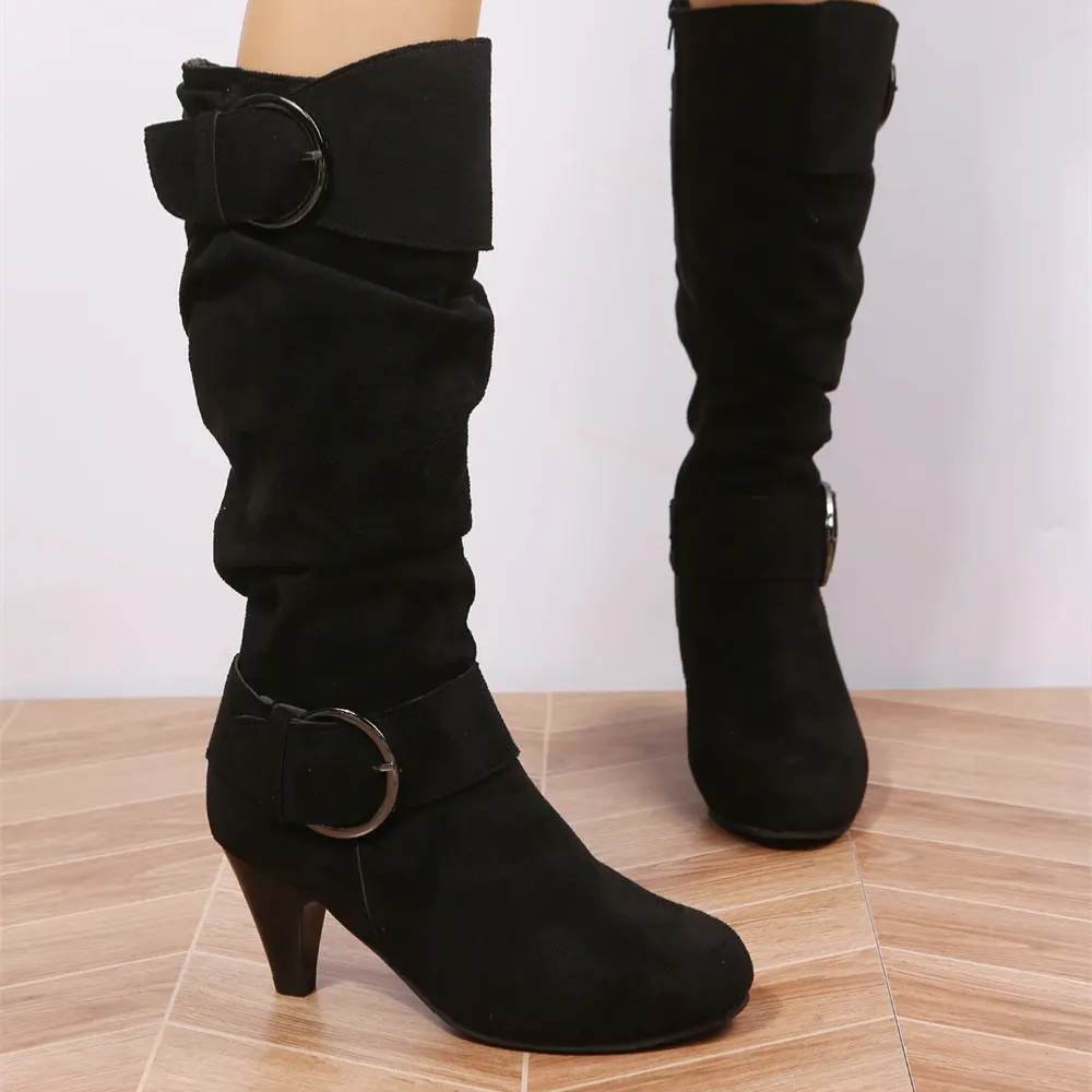 Botas Mujer Altas Cónicas Cómodas
