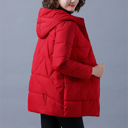 Chaqueta Acolchada Mujer Abrigo Capucha Cálido