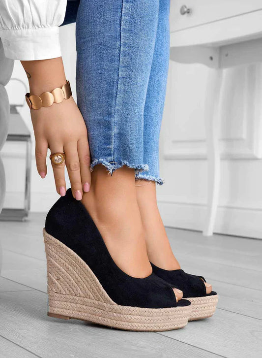 Sandalias de Cuña Elevadas Estilo - Vestiria