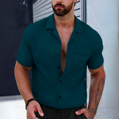 Camisa Casual Hombre Cierre Botones