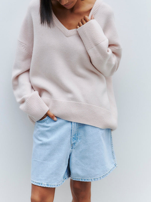 Jersey Mujer Cuello V Suave