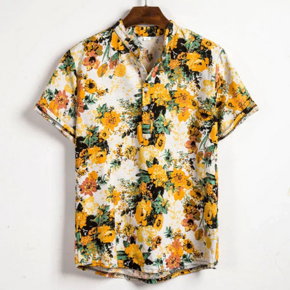 Camisa Hombre Estampado Verano Elegante