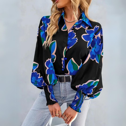 Blusa Florada Mujer Elegante