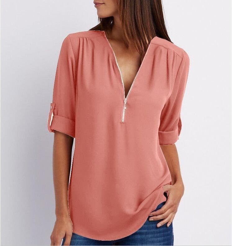 Sudadera Mujer Moderna Media Cremallera
