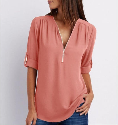 Sudadera Mujer Moderna Media Cremallera