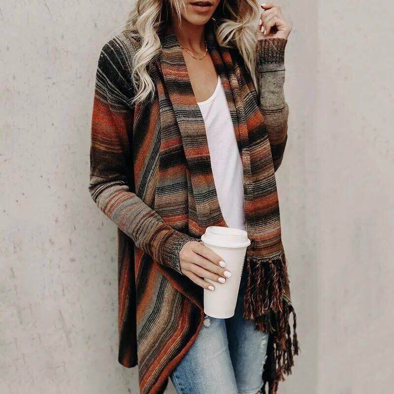 Jerséi Mujer Rayas Cuello Alto Invierno