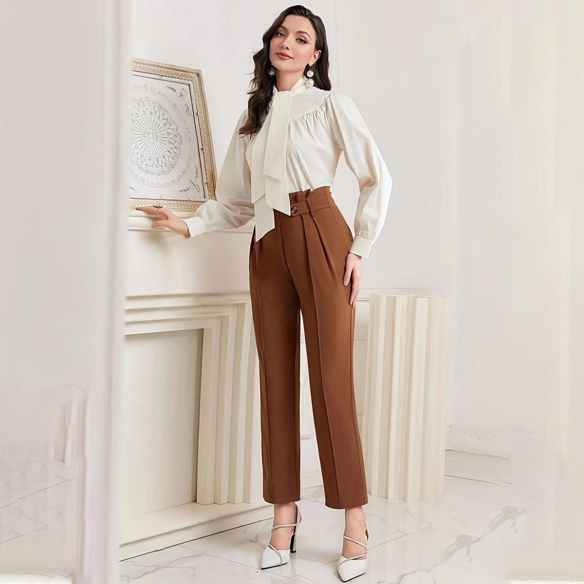 Pantalones Mujer Rectos Largos Clásicos - Vestiria