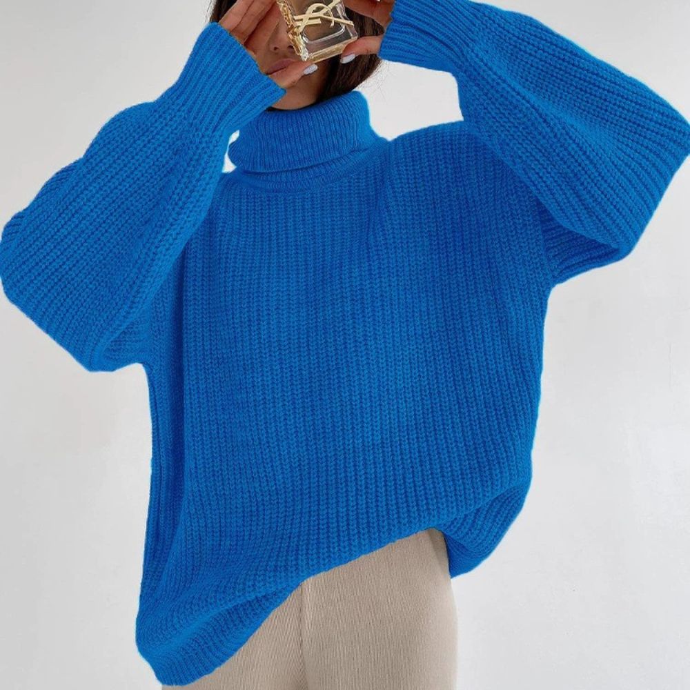 Jersey Punto Cuello Alto Mujer
