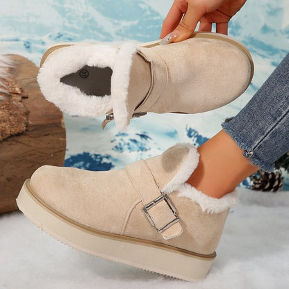 Botas Mujer Invierno con Hebilla Glamurosa
